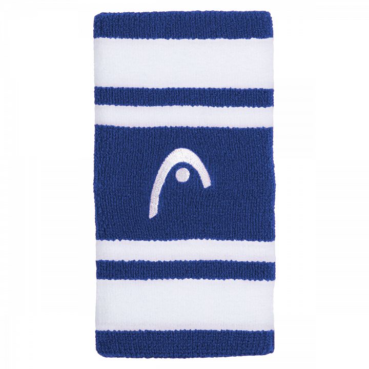 Head Striped Wristband 5'' Royal / White - 2 szt.